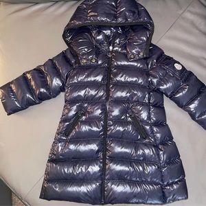 Navy blue Moncler quilted coat